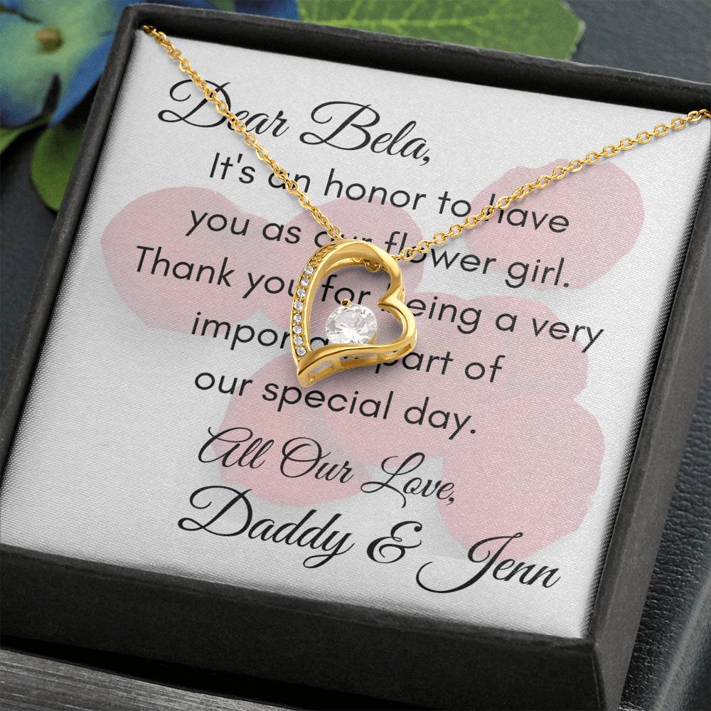 Customizable Flower Girl Forever Love Necklace